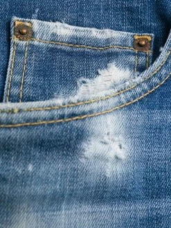 Dsquared2 jean slim à effet usé