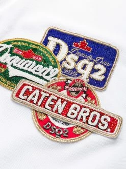 Dsquared2 embellished logo patch polo shirt