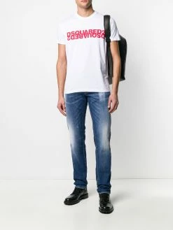 Dsquared2 jean slim à effet usé