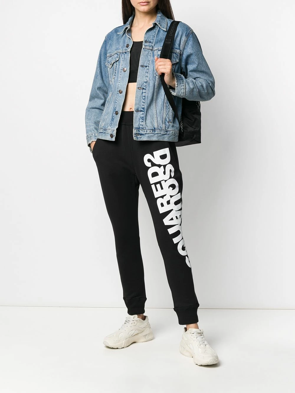 Prix Refroidis Dsquared2 Pantalon de jogging à logo imprimé pantalons de survêtement femme 4 Dsquared2 pantalon de jogging à logo imprimé