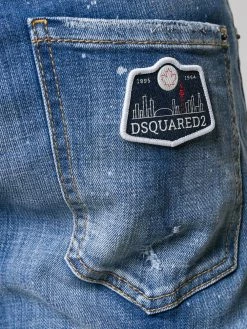 Soldes Dsquared2 Jean droit à détails de taches d'encre jeans regular & jeans droits homme 13 Dsquared2 jean droit à détails de taches d'encre