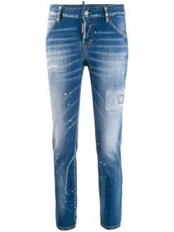 Dsquared2 jean Cool Girl à effet taches de peinture