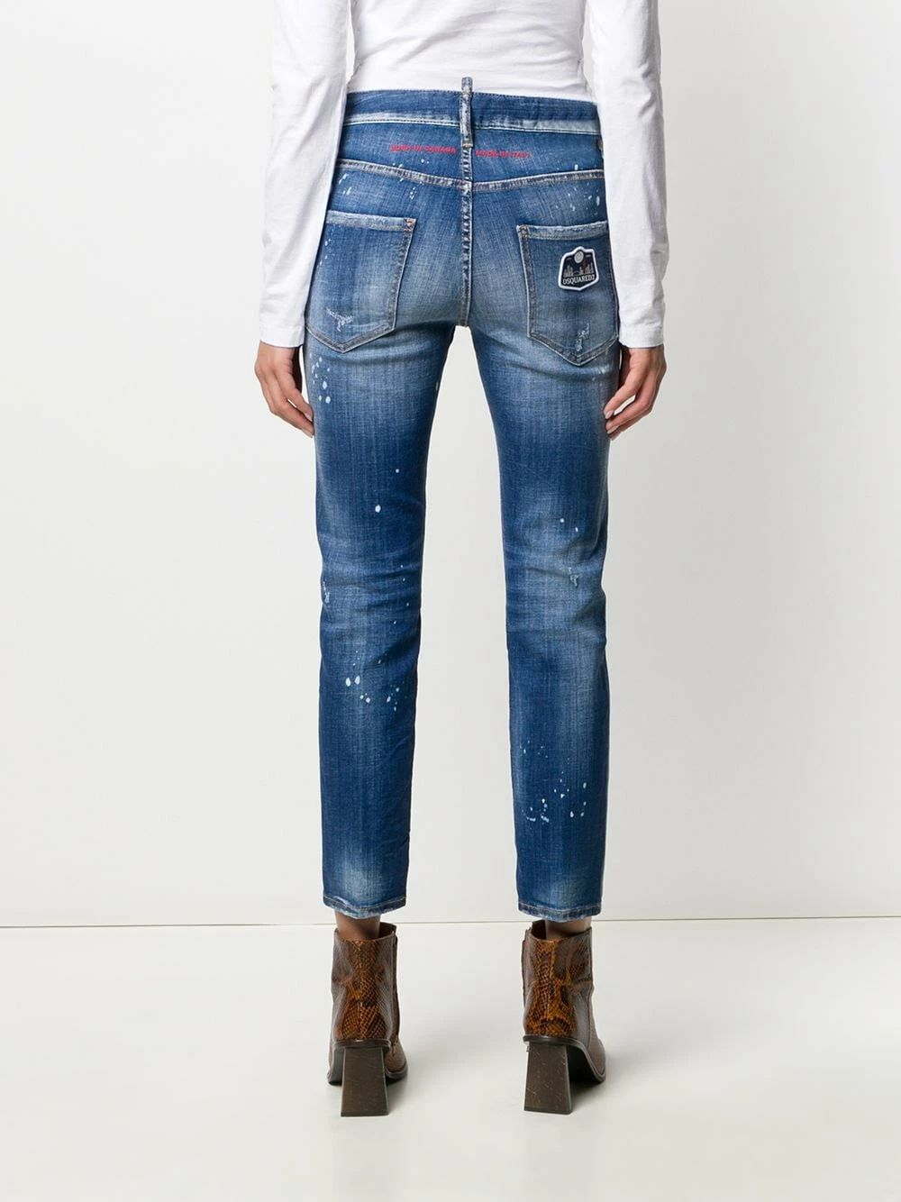 Dsquared2 Jean Cool Girl à effet taches de peinture Prix Jamais Vus jeans droits femme 6 Dsquared2 jean Cool Girl à effet taches de peinture