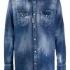Dsquared2 chemise en denim à effet usé
