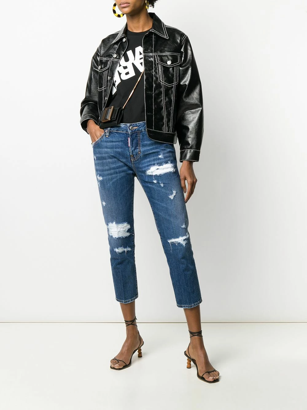 Dsquared2 Prix Acceptable Jean Beach Cool Girl jeans droits femme 4 Dsquared2 jean Beach Cool Girl