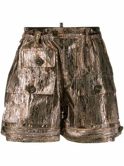 Dsquared2 short à effet métallisé