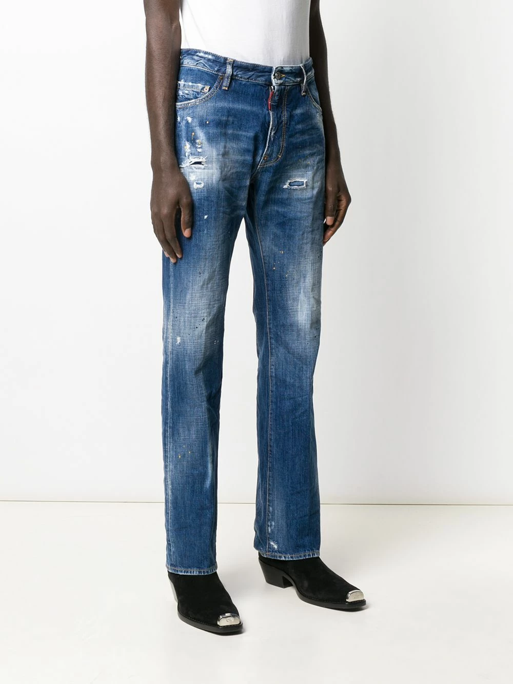 Dsquared2 Première Qualité Jean droit à effet usé jeans regular & jeans droits homme 5 Dsquared2 jean droit à effet usé
