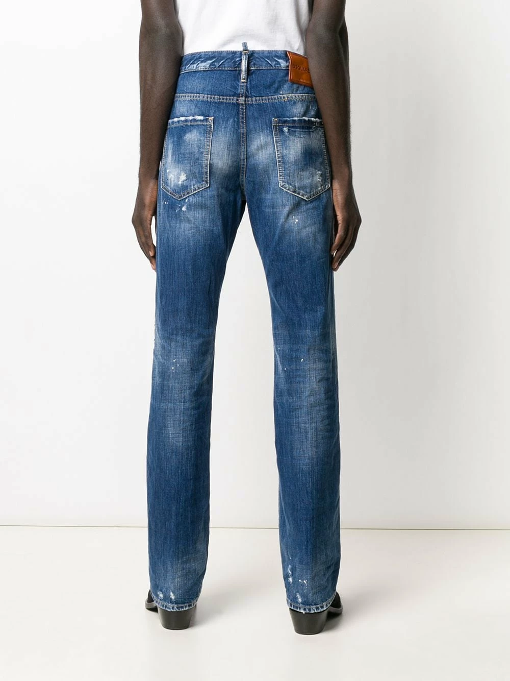 Dsquared2 Première Qualité Jean droit à effet usé jeans regular & jeans droits homme 6 Dsquared2 jean droit à effet usé