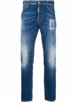 Dsquared2 jean slim à effet usé