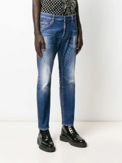 Dsquared2 jean slim à effet usé
