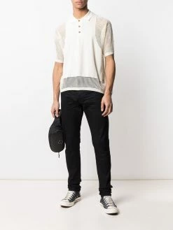 Dsquared2 polo à insert en mesh