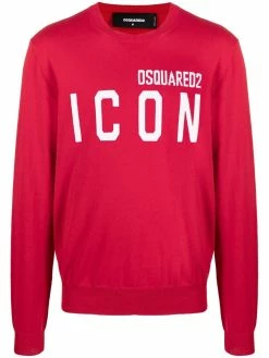 Dsquared2 pull à logo intarsia
