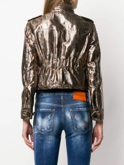 Dsquared2 veste à poches multiples métallisée en lurex