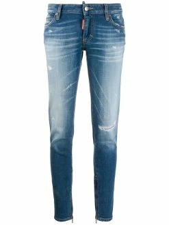 Dsquared2 jean skinny à effet usé