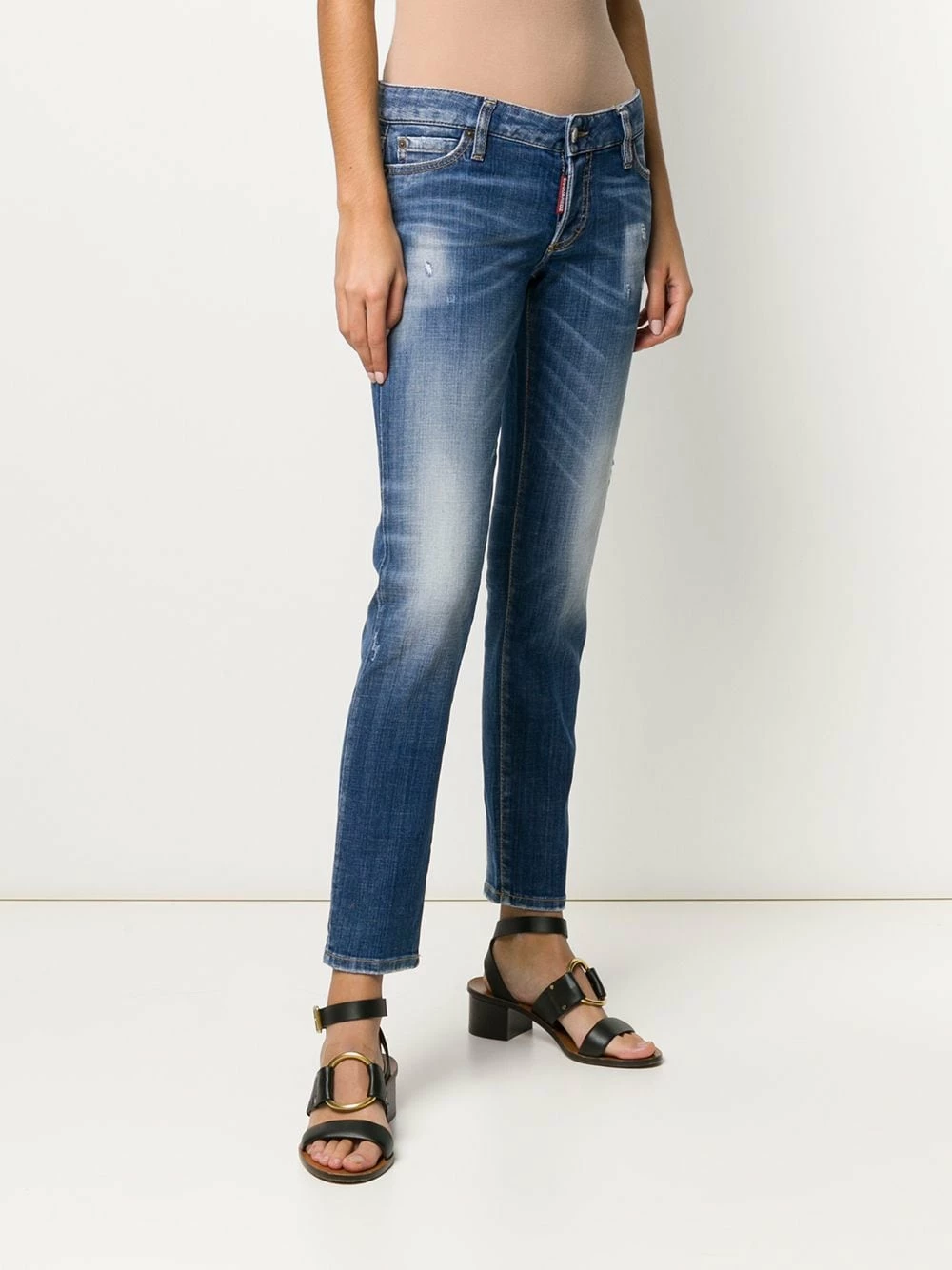 Un Tarif Préférentiel Dsquared2 Jean droit crop jeans courts femme 5 Dsquared2 jean droit crop