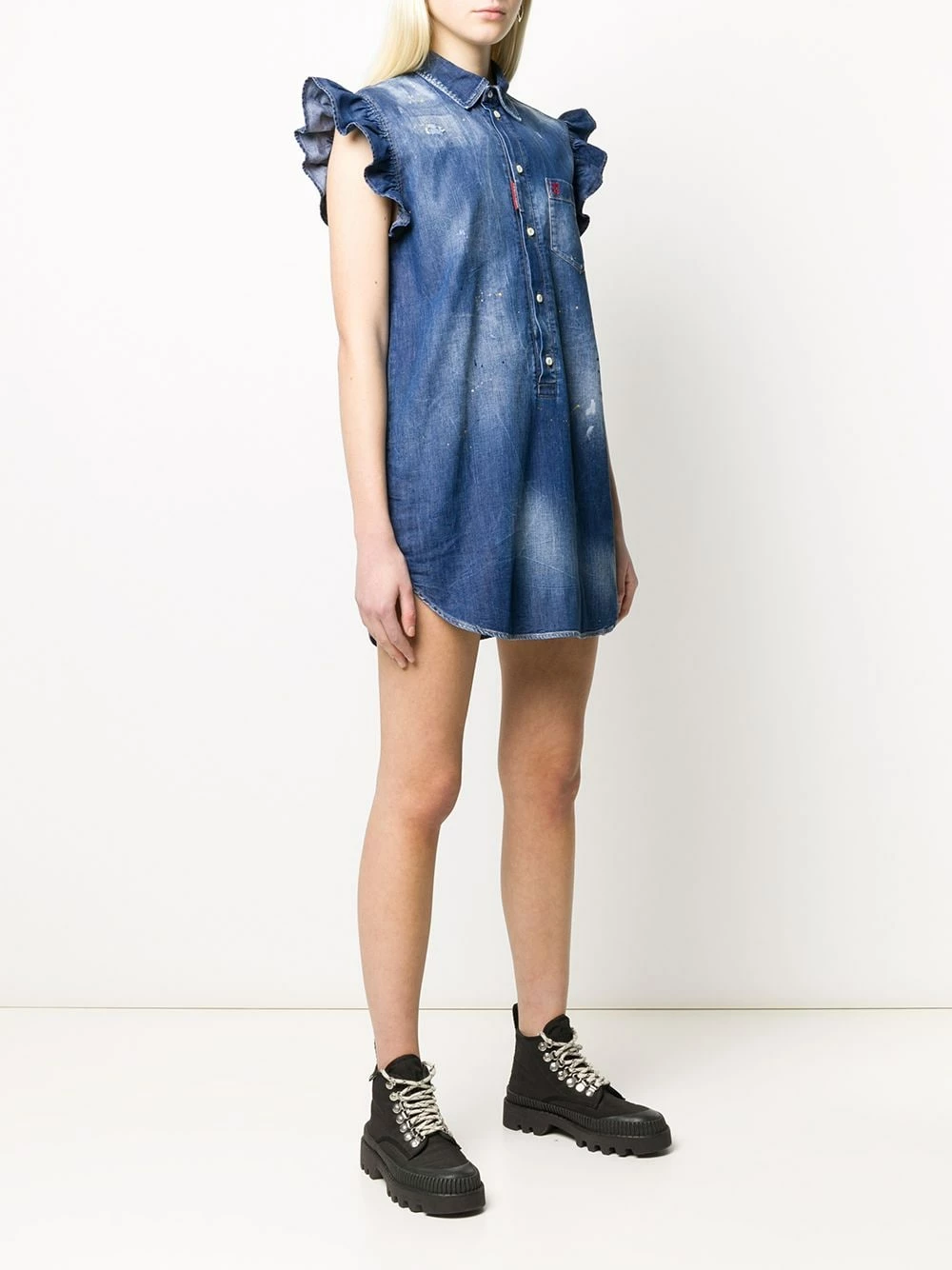 Prix Réduit Dsquared2 Robe volantée à design sans manches robes de jour femme 5 Dsquared2 robe volantée à design sans manches