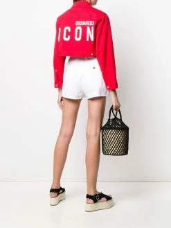 Dsquared2 veste crop Icon en jean