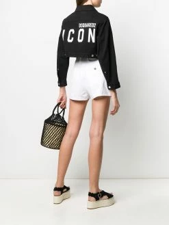 Dsquared2 veste crop Icon en jean