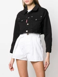 Dsquared2 veste crop Icon en jean