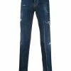 Dsquared2 jean droit à effet usé