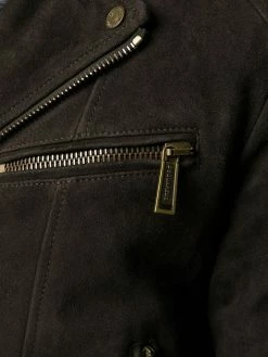 Dsquared2 veste de moto en daim