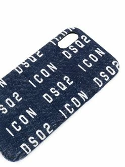 Dsquared2 coque d'iPhone X à logo en denim