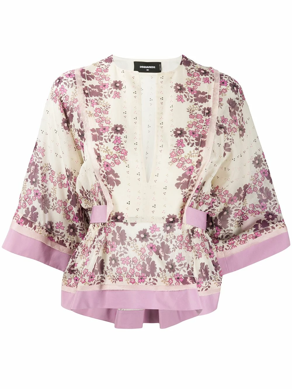 Marchandise de première qualité Dsquared2 Blouse à fleurs blouses femme 3 Dsquared2 blouse à fleurs