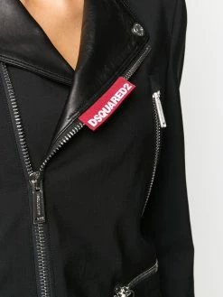 Dsquared2 veste de moto zippée à patch logo