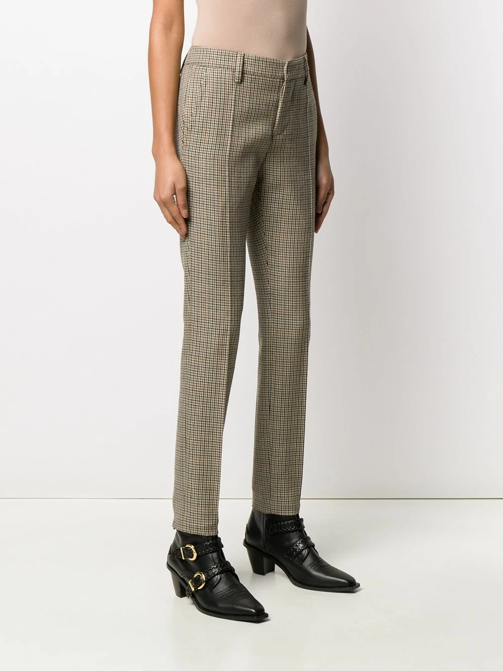 Dsquared2 Pantalon de costume à motif pied de poule Prix d’Amis pantalons slim femme 5 Dsquared2 pantalon de costume à motif pied-de-poule