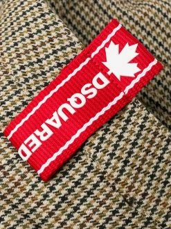 Dsquared2 Pantalon de costume à motif pied de poule Prix d’Amis pantalons slim femme 14 Dsquared2 pantalon de costume à motif pied-de-poule