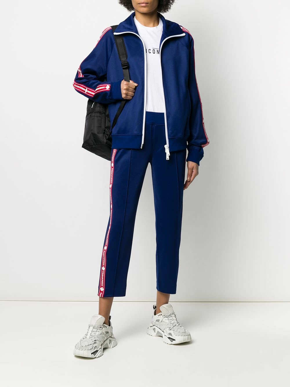 Dsquared2 Réduction Pantalon de jogging à taille à logo pantalons de survêtement femme 4 Dsquared2 pantalon de jogging à taille à logo