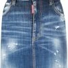 Dsquared2 jupe ajustée en jean à logo imprimé