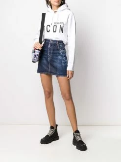 Dsquared2 jupe en jean à ornements