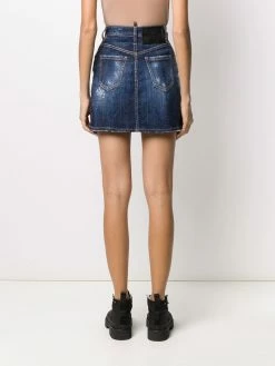 Dsquared2 jupe en jean à ornements