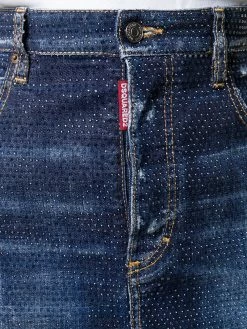 Dsquared2 jupe en jean à ornements