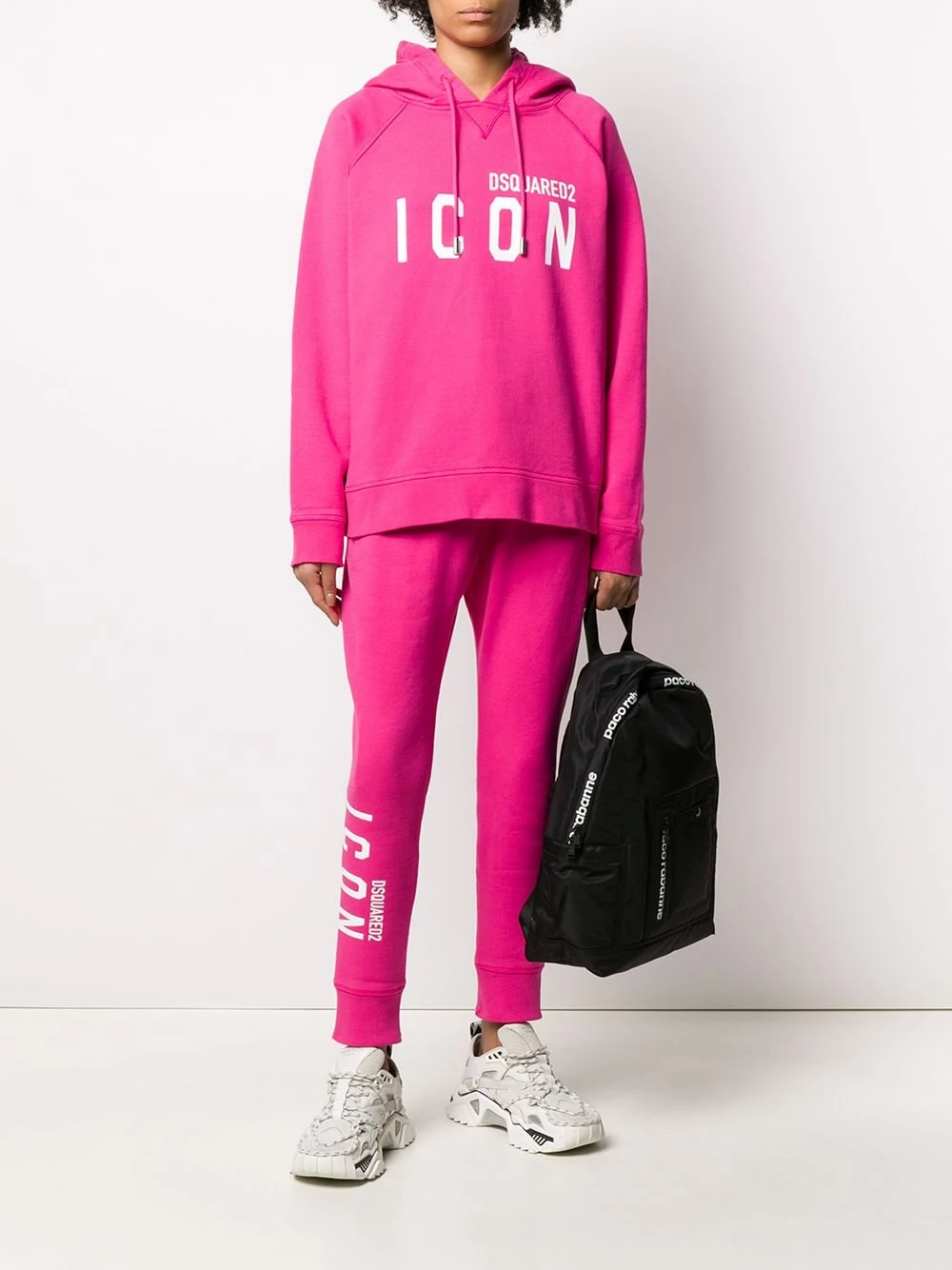 Garantie De Qualité 100% Dsquared2 Sweat à capuche oversize à logo imprimé hoodies femme 4 Dsquared2 sweat à capuche oversize à logo imprimé