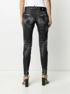 Dsquared2 jean skinny à effet usé