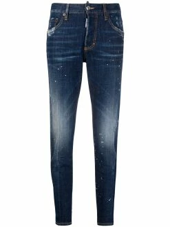 Dsquared2 jean slim à effet usé