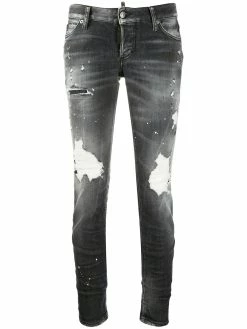 Dsquared2 jean slim à effet usé