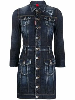 Dsquared2 robe courte ceinturée en jean