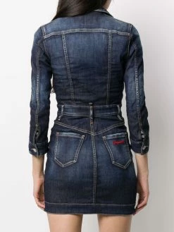Dsquared2 robe courte ceinturée en jean
