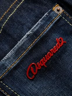 Dsquared2 robe courte ceinturée en jean