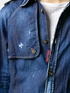 Dsquared2 50% Off De Vente Robe chemise courte à effet usé robes de jour femme 13 Dsquared2 robe-chemise courte à effet usé