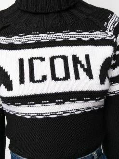 Dsquared2 pull à logo intarsia