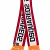 Dsquared2 écharpe fine frangée à logo en jacquard