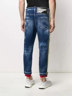 Dsquared2 jean fuselé à effet usé