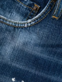 Dsquared2 jean fuselé à effet usé