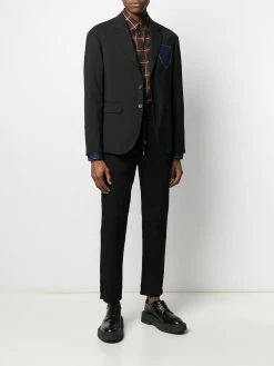 Dsquared2 blazer droit à détail en denim
