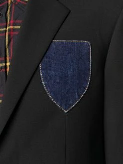 Dsquared2 blazer droit à détail en denim