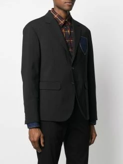 Dsquared2 blazer droit à détail en denim